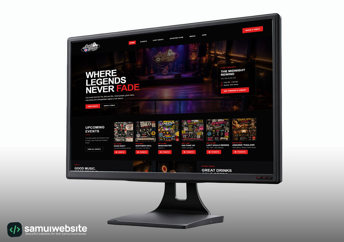 Lost Souls Samui website preview
